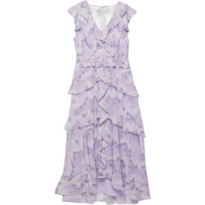 Mint Velvet Lilac Floral Ruffle Maxi Dress